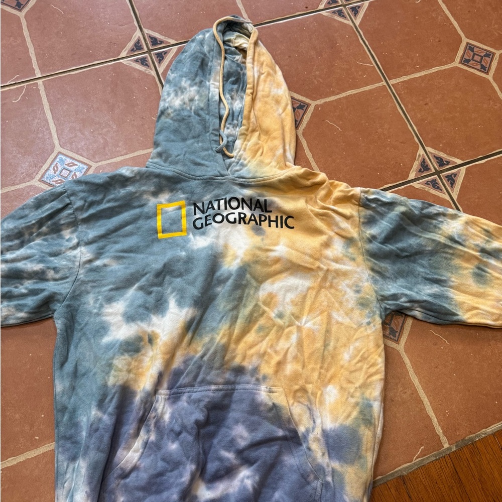 National Geographic Blue and Yellow Hoodie